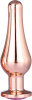 DT21828 Анальная пробка конической формы Dream Toys GLEAMING LOVE ROSE GOLD PLEASURE PLUG L || 