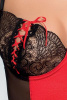 Корсет с пажами RODOS CORSET red XXL/XXXL - Passion Exclusive, трусики || 