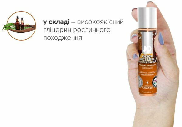 Лубрикант на водной основе System JO H2O – Gingerbread без сахара, растительный глицерин (30 мл)