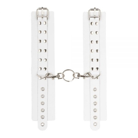 Наручники Leather Rastraints Hand Cuffs, White || 