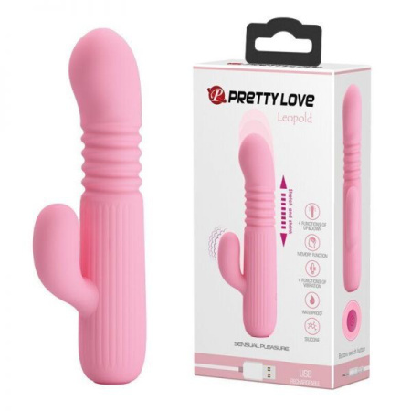 Вибромассажер с поступательным движением Leopold, Light Pink || 