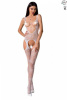 Откровенный бодистокинг с глубоким декольте Passion BS075 white