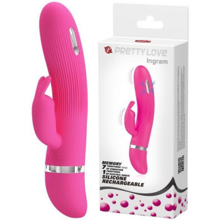 Вибромассажер с электростимуляцией Ingram, Pink || 