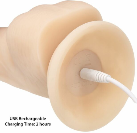 Фаллоимитатор ADDICTION - Naked - 8" Rotating & Vibrating Dildo with Remote – Vanilla || 