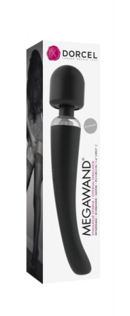Мощный вибромассажер Dorcel MEGAWAND Black водонепроницаемый, перезаряжаемый, 160 режимов || 