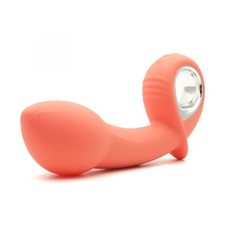 Анальный вибратор KisToy Klein Orange с надувающимся кончиком, unisex, диаметр 35-50мм || 