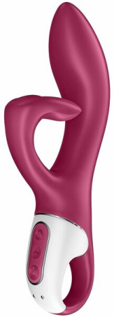 Вибратор кролик с тройным отростком Satisfyer Embrace me Berry, 2 мотора, диаметр 3,6 см
