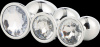 Набор анальных пробок Dream Toys GLEAMING LOVE SILVER PLUG SET || 