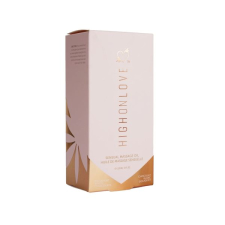 Массажное масло HighOnLove Massage Oil - Decadent White Chocolate (120 мл) с маслом семян конопли || 