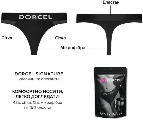 Трусики с карманом для вибратора Dorcel PANTY LOVER M