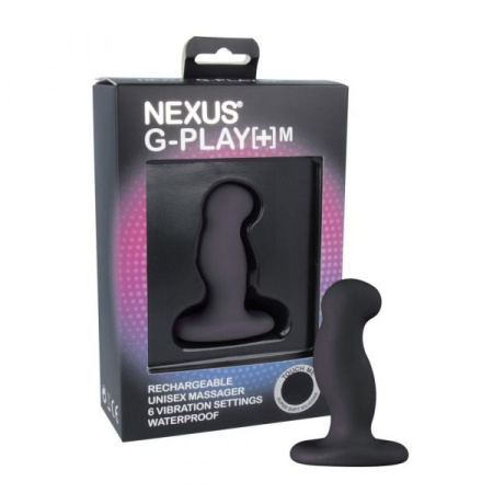 Вибромассажер простаты Nexus G-Play Plus M Black, макс диаметр 3см, перезаряжаемый || 