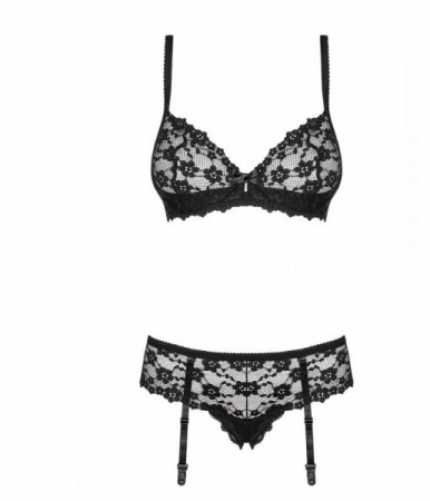 Комплект Obsessive Letica 2 pcs set black L/XL || 