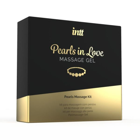 Набор для жемчужного массажа Intt Pearls in Love: ожерелье и силиконовый массажный гель || 