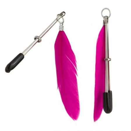 Зажимы на соски Перышки Lucky Bay Nipple Play, Pink || 