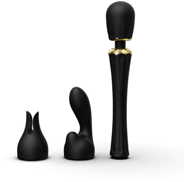 Вибратор микрофон с насадками Zalo Kyro Wand Obsidian Black