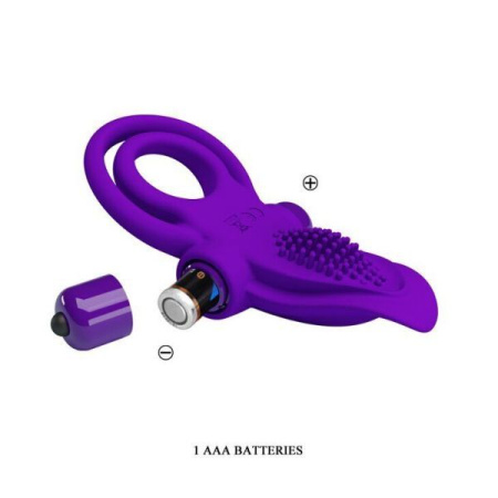 Эрекционное виброкольцо Vibrant Penis Ring, Violet || 