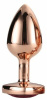 DT21789 Анальная пробка с сердцем GLEAMING LOVE ROSE GOLD PLUG SMALL || 