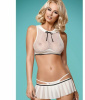 Костюм студентки Obsessive 833-CST-2 student costume Бело-черный S/M || 