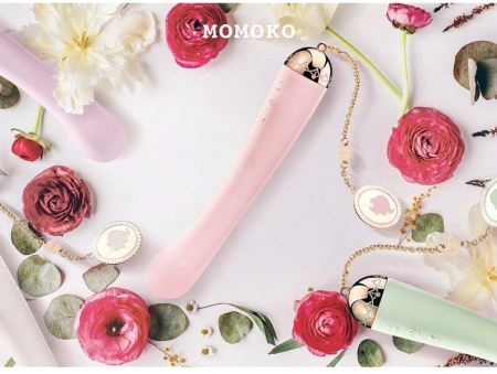 Вибратор для точки G с подключением к телефону ZALO Momoko Strawberry Pink || 