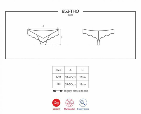 Трусики Obsessive 853-THO-2 thong white L/XL || 