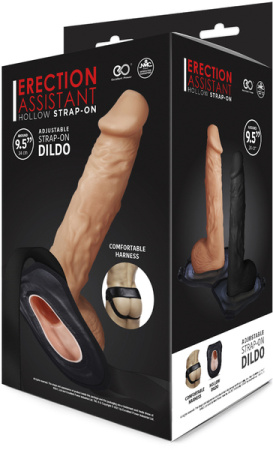 T111888 Страпон мужской полый NMC LUST 9.5INCH HOLLOW STRAP-ON FLESH || 