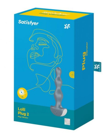 Анальный стимулятор-бусины с двумя моторами Satisfyer Lolli-Plug 2 (ice blue) || 