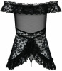 Сорочка Flores chemise Obsessive SM черная || 