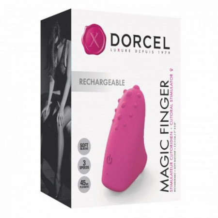 Вибратор на палец Dorcel MAGIC FINGER Rose перезаряжаемый, 3 режима работы || 