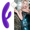 Гибкий вибратор кролик с двумя моторами FeelzToys Lea Rabbit Vibrator Medium Purple || 