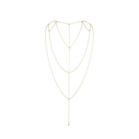 Цепочка для спины Bijoux Indiscrets Magnifique Back and Cleavage Chain - Gold, украшение для тела