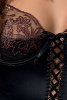 Корсет с пажами BRIDA CORSET black L/XL - Passion Exclusive, трусики, шнуровка || 