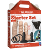 Набор для страпона Doc Johnson Vac-U-Lock Dual Density Starter Set Vanilla, диаметр 2х3,8см, 5,1см || 