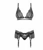 Комплект Obsessive Mixty 3-pcs set black L/XL || 