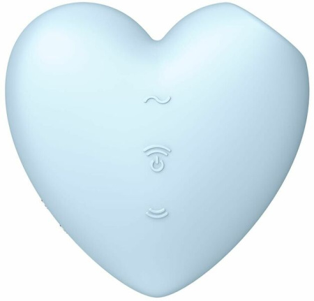 Вакуумный стимулятор-сердечко с вибрацией Satisfyer Cutie Heart Blue || 