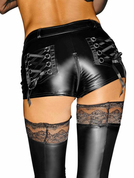 Шортики с мокрым эффектом Noir Handmade F138 Powerwetlook shorts