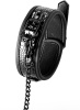 Ошейник с поводком BLAZE LUXURY COLLAR AND LEASH CROCO BLACK || 