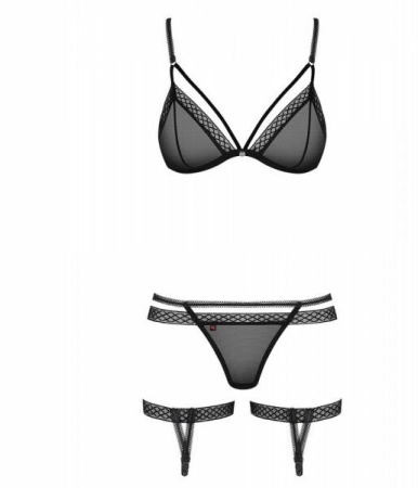 Комплект Obsessive 855-SEA-1 3 pcs set L/XL || 