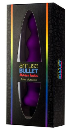 Анальная пробка с вибрацией Adrien Lastic Bullet Amuse Purple, макс. диаметр 3,9см || 