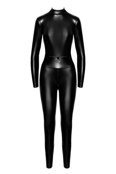 Комбинезон Noir Handmade F319 Caged wetlook catsuit with zippers and ring