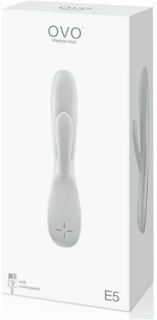 Вибромассажер OVO E5 RECHARGEABLE VIBRATOR, WHITE || 