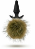 Анальная пробка с помпоном POM PLUGS BROWN