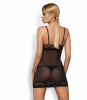410925 Сорочка Obsessive Wonderia chemise & thong black L/XL || 
