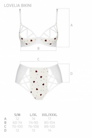 LOVELIA BIKINI white S/M - Passion || 