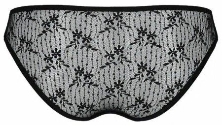 Трусики-слипы с кружевной сеточкой Dina Thong black XXL/XXXL - Passion || 