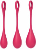 Набор йони бусин Satisfyer Yoni Power 1 Red, диаметр 2-2,5-3см, вес 22-46-74гр || 