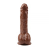 Вибромассажер JEFF STRYKER 8.9" Vibrating Dildo, Brown
