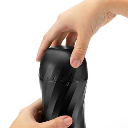 Мастурбатор Tenga Air-Tech TWIST Ripple Blue с изменяемой тугостью обхвата, эффект глубокого минета || 