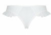 Трусики в горошек, с рюшами и шнуровкой Fatin Thong white L/XL - Passion || 