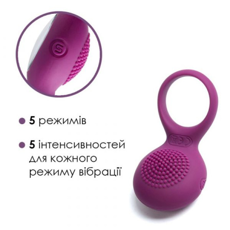 Эрекционное кольцо с вибрацией Svakom Tyler Violet || 