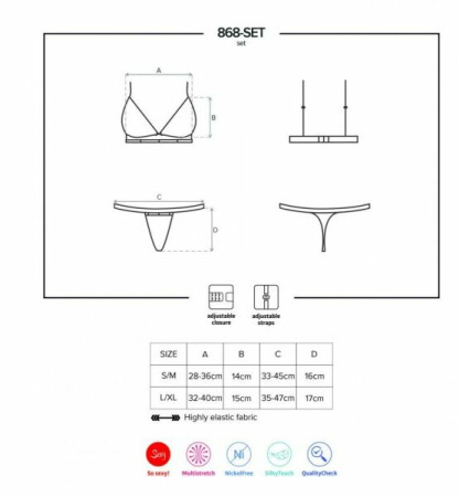 Комплект Obsessive 868-SET-1 set 2-pcs S/M || 